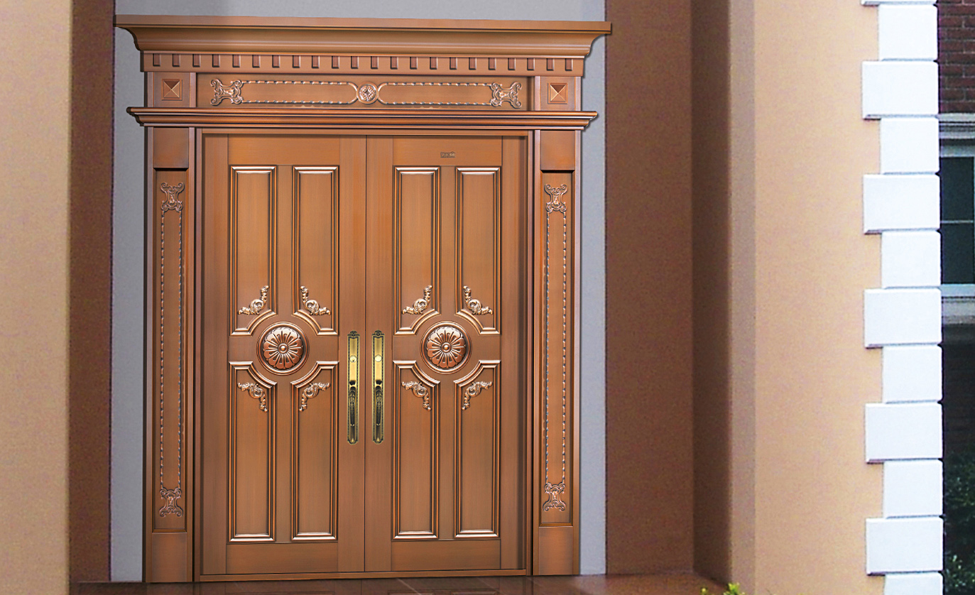 K005桃溪河畔,別墅銅門,豪華銅門,雙開銅門